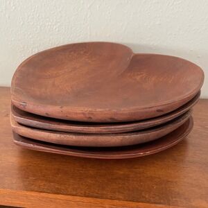 Heart Bowls Set of 4 Acacia Wood - Natural Life - Discontinued *READ